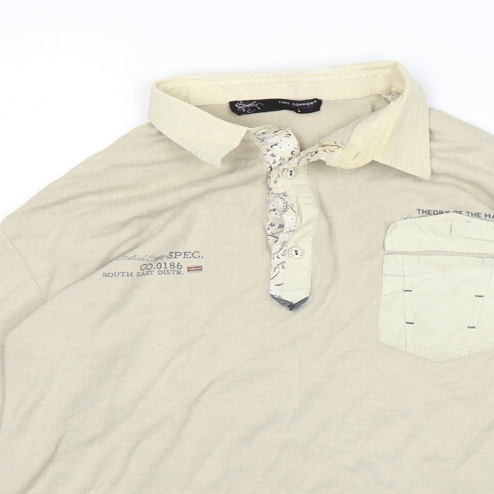 Tony Cooper Womens Beige   Basic Polo Size L