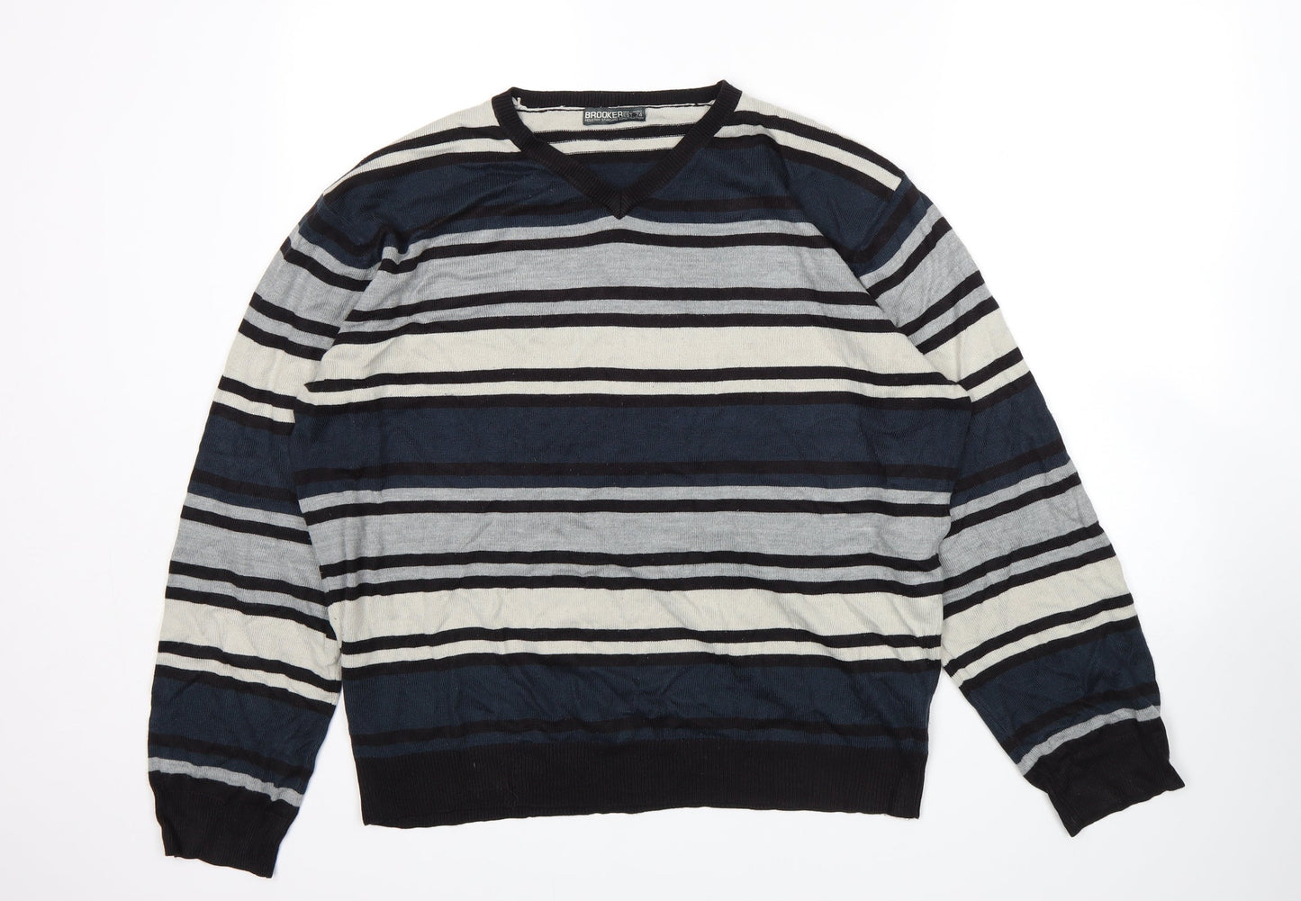 Brooker Womens Multicoloured Striped  Pullover Jumper Size XL