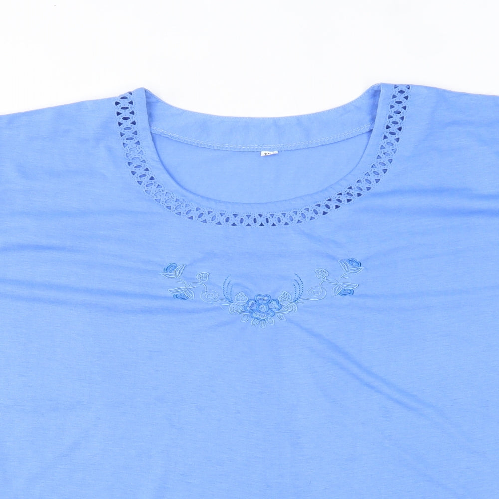 Preworn Womens Blue   Basic Blouse Size 2XL