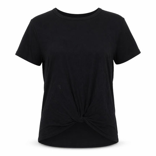 Dorothy Perkins Womens Black   Basic T-Shirt Size 8  - Knot detail