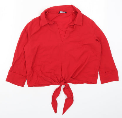 Preloved Select Womens Red   Basic Blouse Size 12 - Front