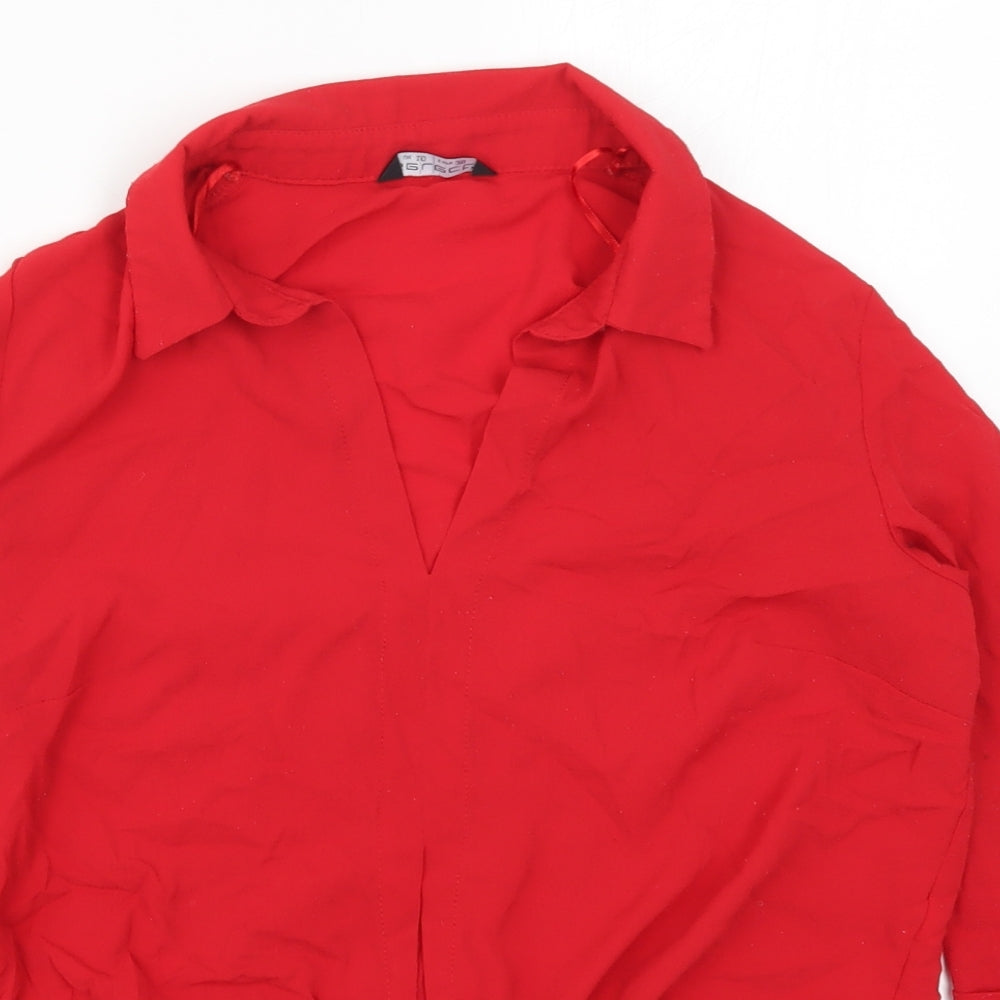 Select Womens Red   Basic Blouse Size 12