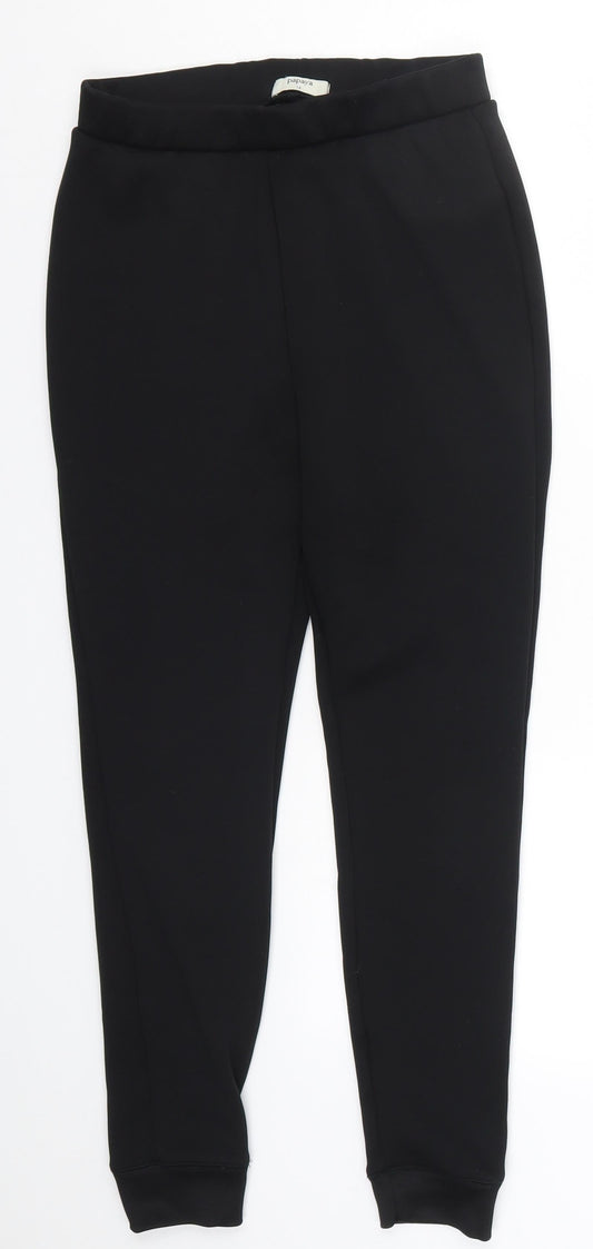 Papaya Womens Black   Sweatpants Trousers Size 12 L26 in