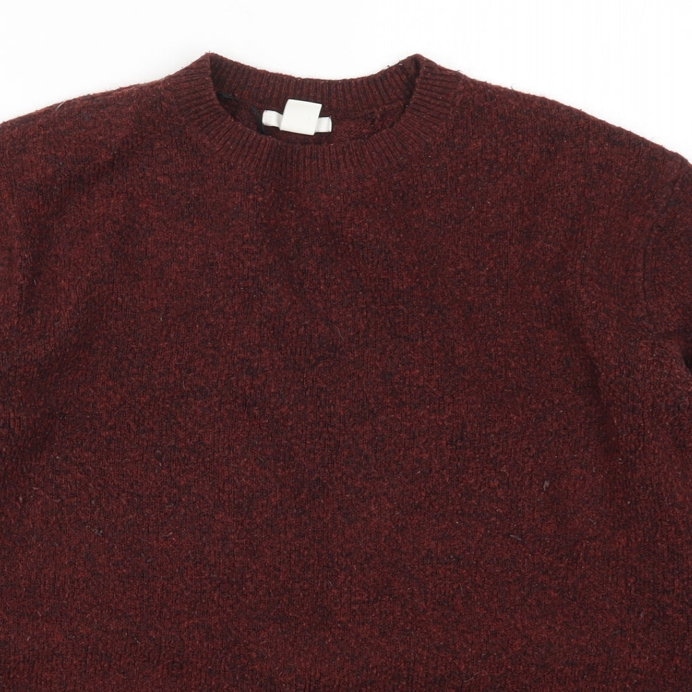H&M Womens Red  Knit Pullover Jumper Size S