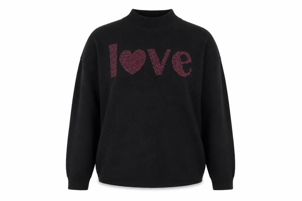 H&M Womens Black  Knit Pullover Jumper Size S  - Love