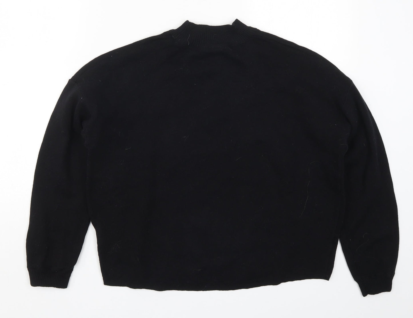 H&M Womens Black  Knit Pullover Jumper Size S  - Love