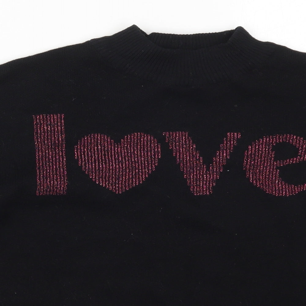 H&M Womens Black  Knit Pullover Jumper Size S  - Love