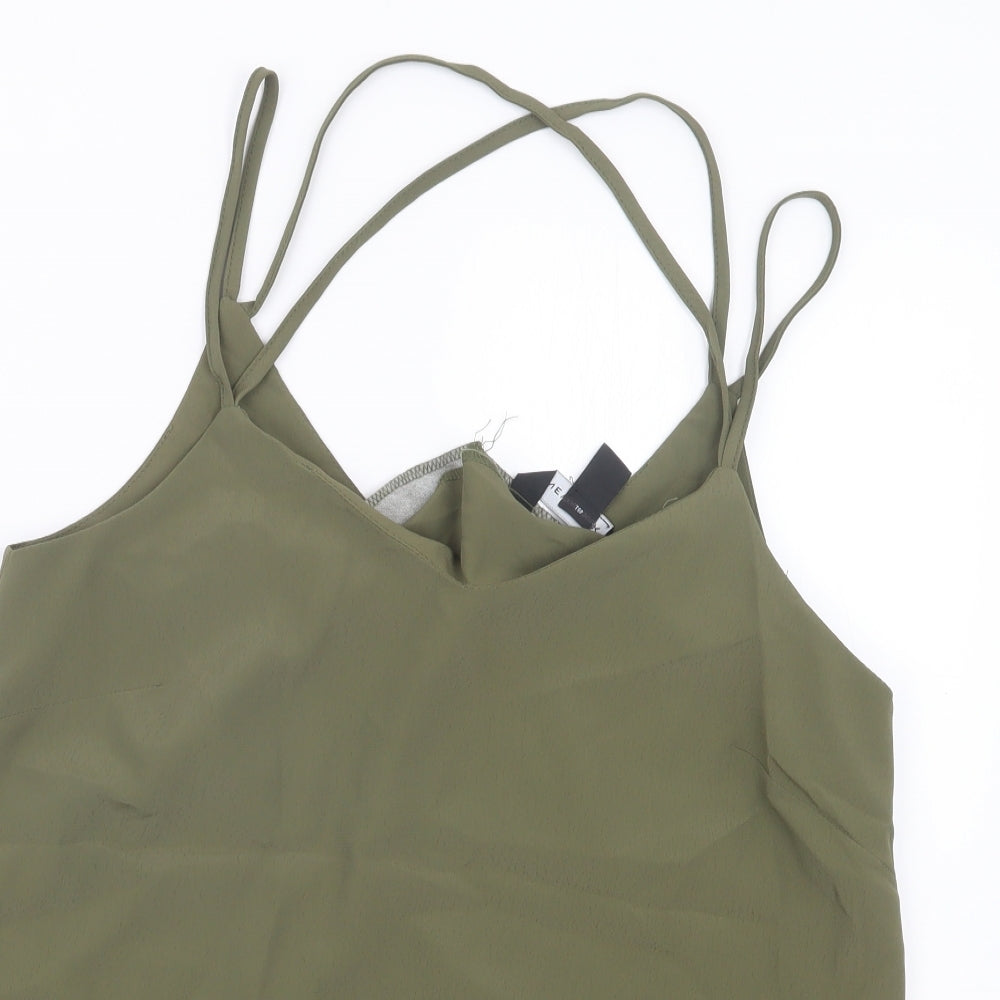 New Look Womens Green   Basic Tank Size 10