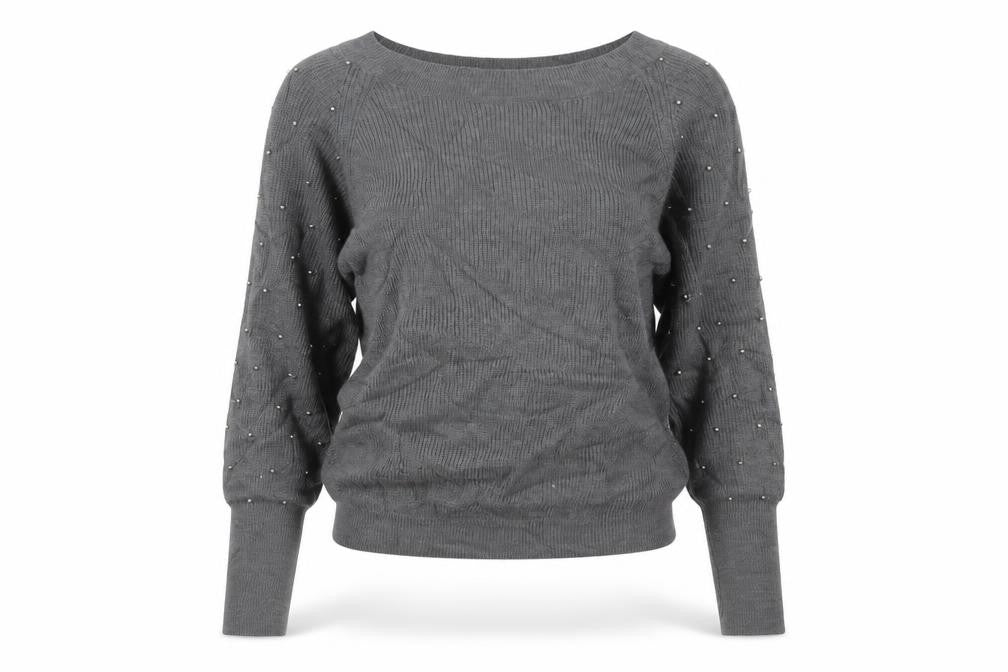 Darling Womens Grey  Knit Pullover Jumper Size M