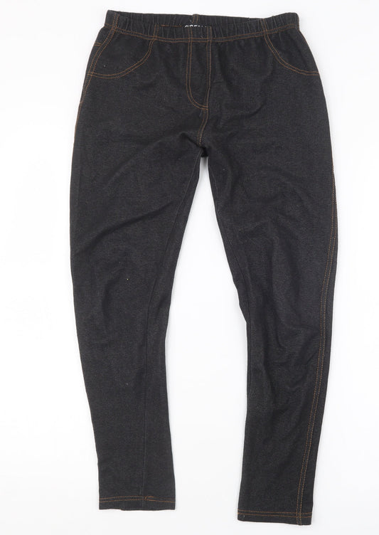 Giselle Womens Blue   Trousers  Size S L24 in