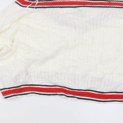 Preloved Divided by H&M Womens White  Knit Pullover Jumper Size M - Label