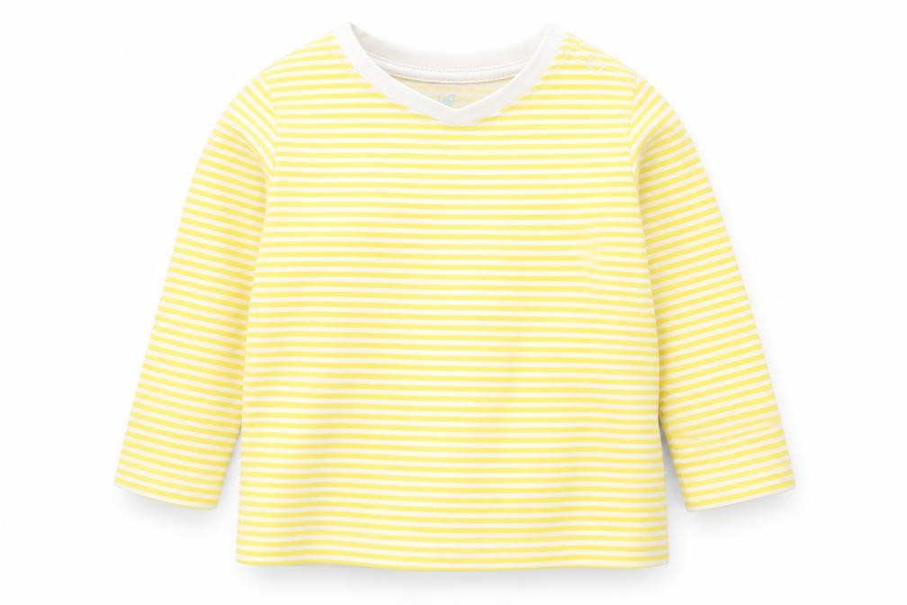 Lupilu Baby Yellow Striped  Basic T-Shirt Size 6-9 Months