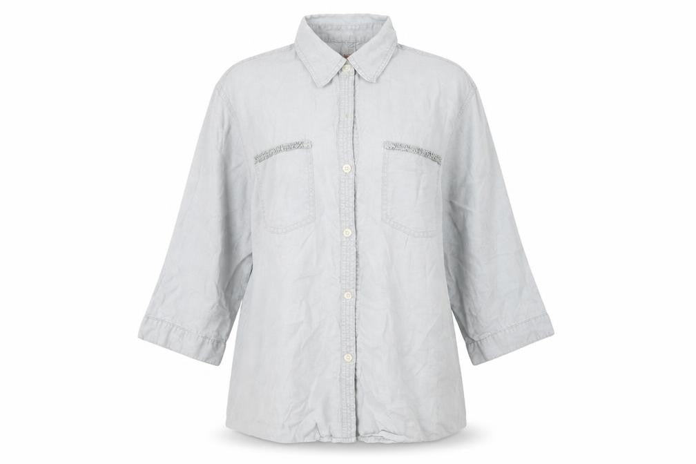 DIDI Womens Grey   Basic Button-Up Size S