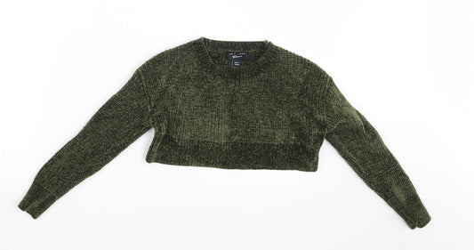 New Look Girls Green   Pullover Jumper Size 9 Years  - Croppped