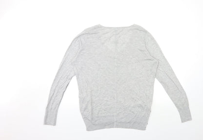 Next Womens Grey  Knit Pullover Jumper Size 10