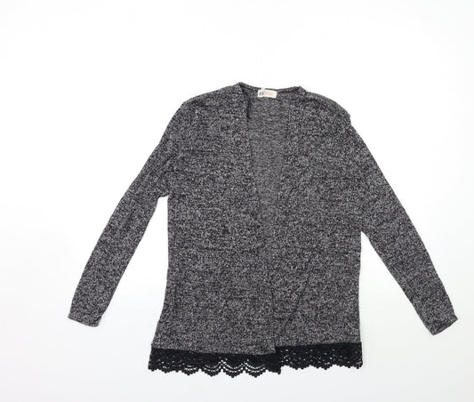 H&M Girls Grey  Knit Cardigan Jumper Size 13 Years