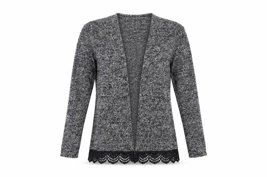 H&M Girls Grey  Knit Cardigan Jumper Size 13 Years