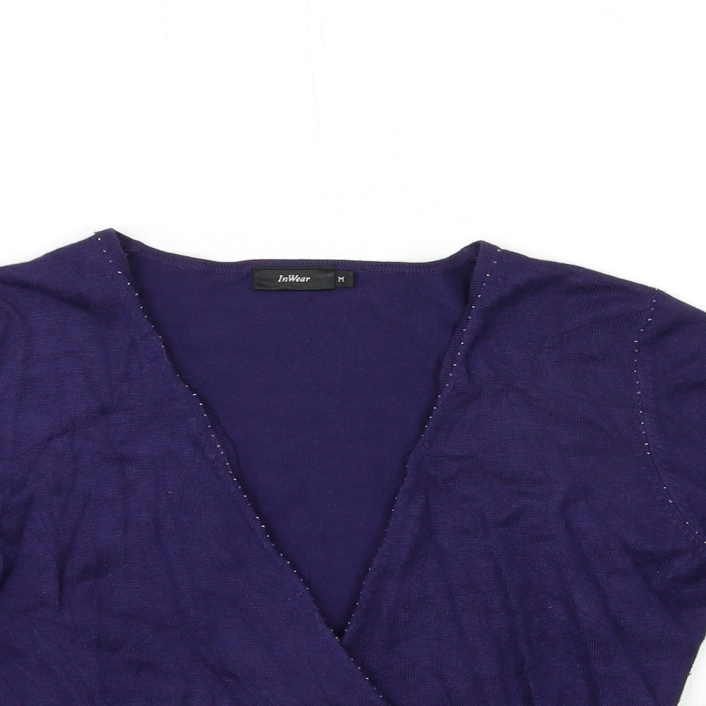 inwear Womens Blue  Knit Cardigan Jumper Size M