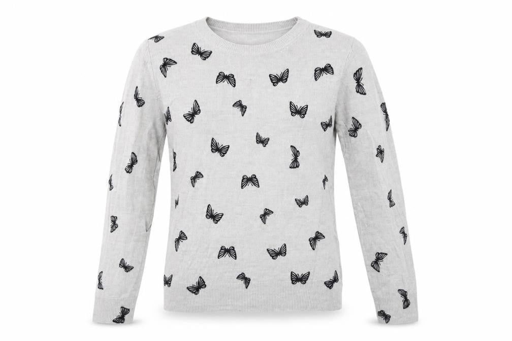 Marks & Spencer Womens Grey Animal Print Knit Pullover Jumper Size 6