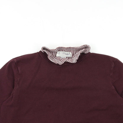 Preloved F&F Mens Red  Knit Pullover Jumper Size L - Detail
