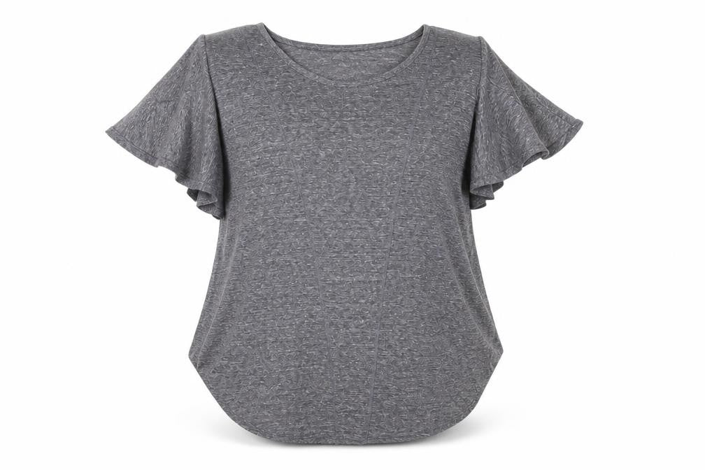 haute society Womens Grey   Basic Blouse Size L  - Open Shoulder