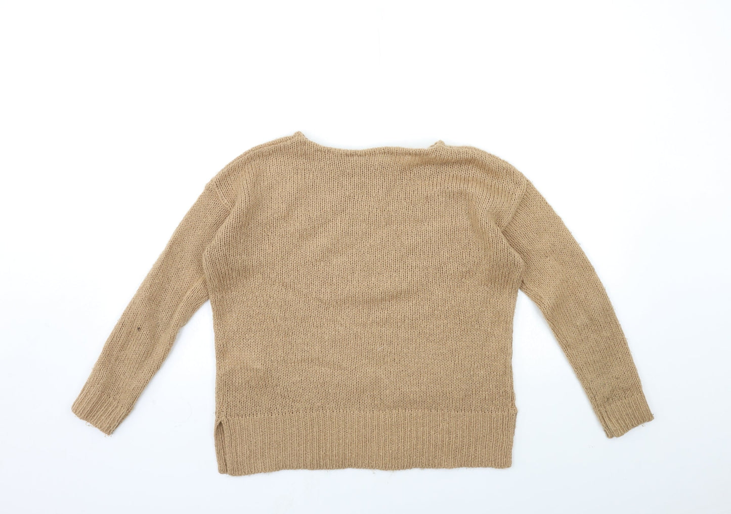 New Look Womens Brown  Knit Pullover Jumper Size S