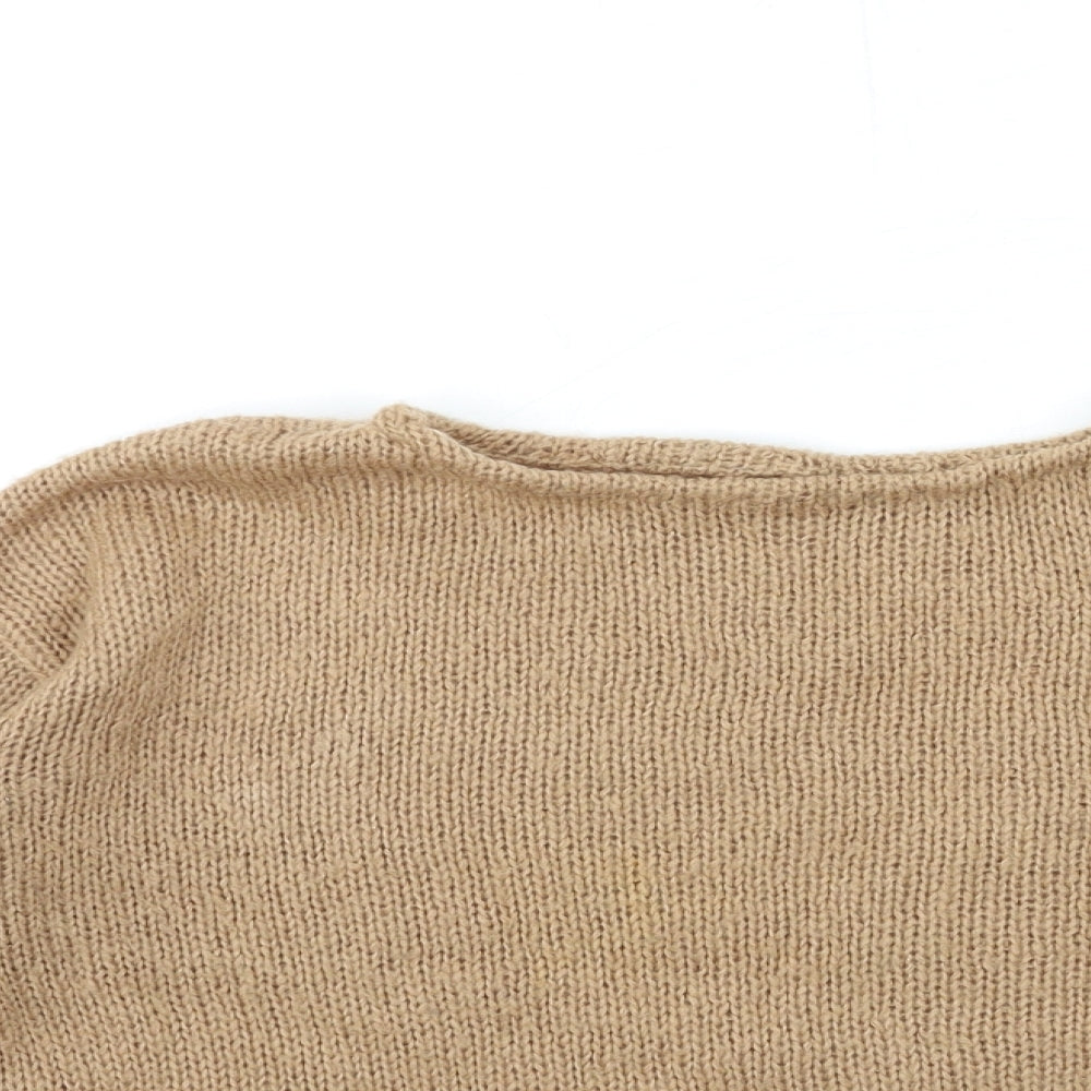New Look Womens Brown  Knit Pullover Jumper Size S