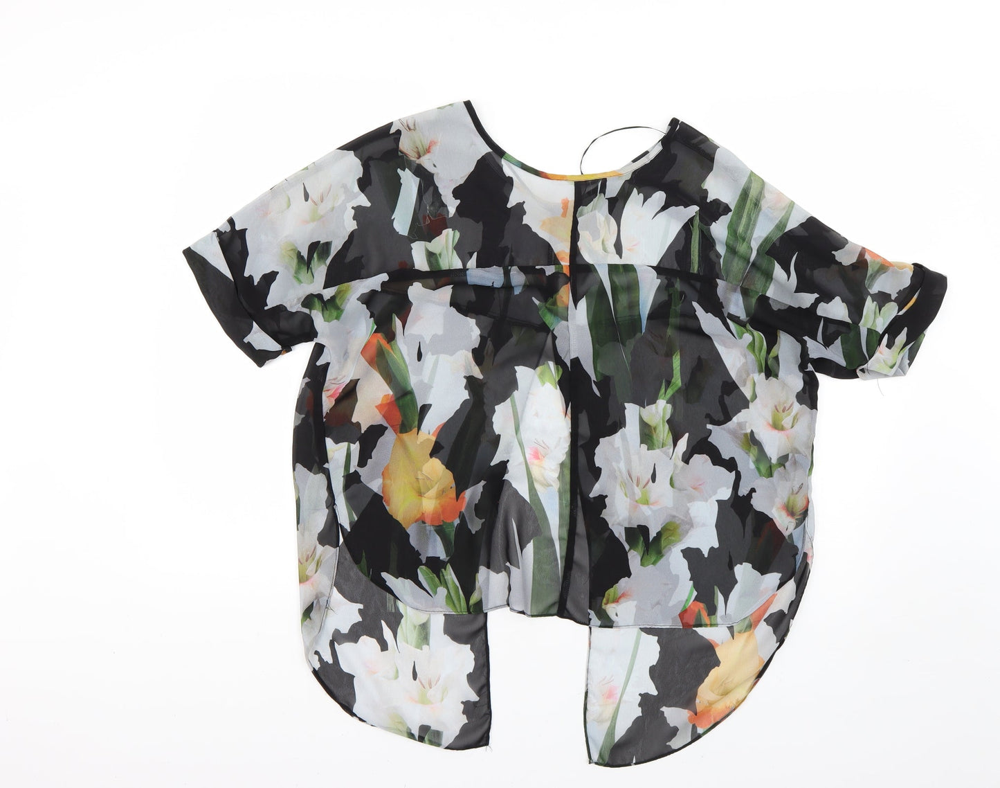 Topshop Womens Multicoloured Floral  Basic Blouse Size 8