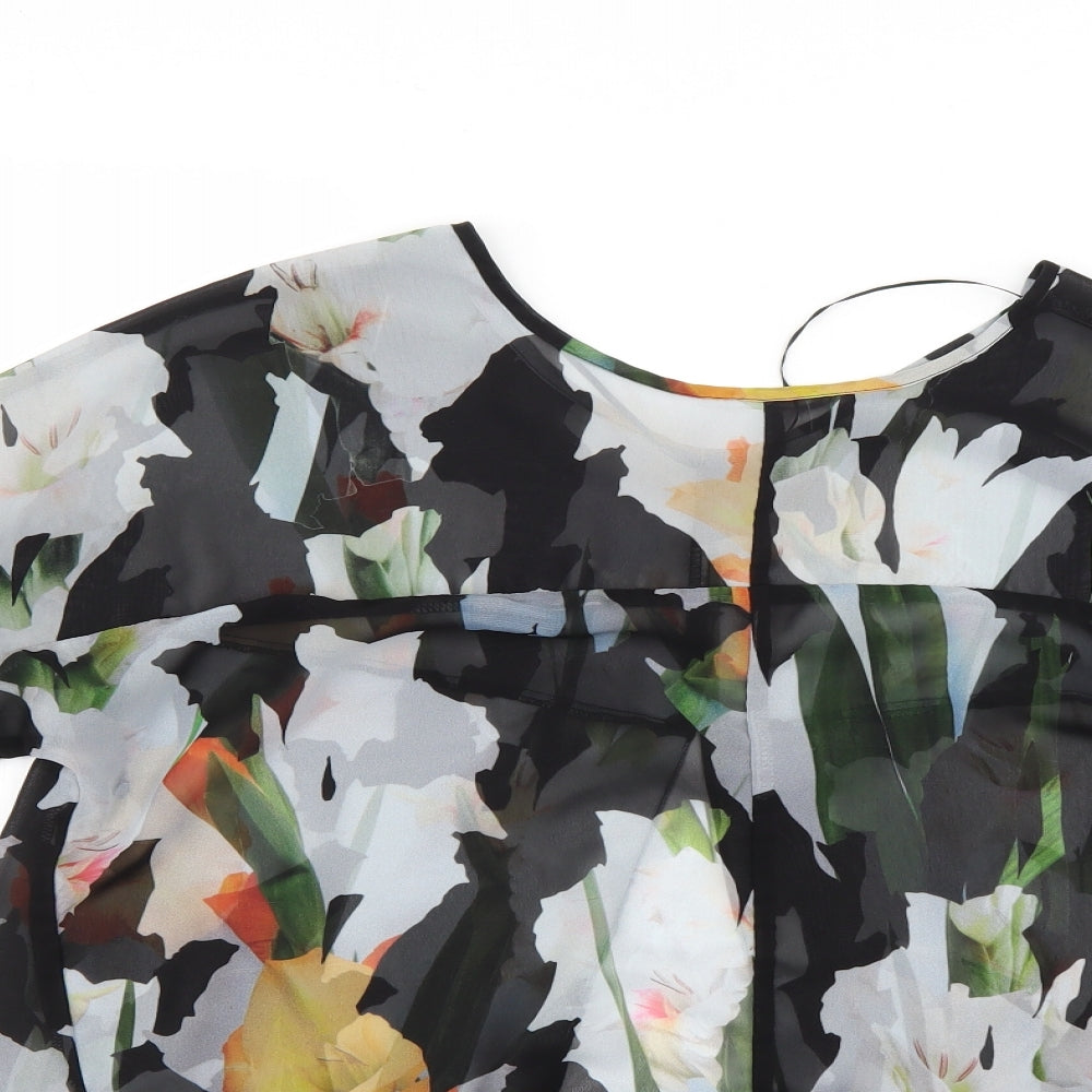 Topshop Womens Multicoloured Floral  Basic Blouse Size 8