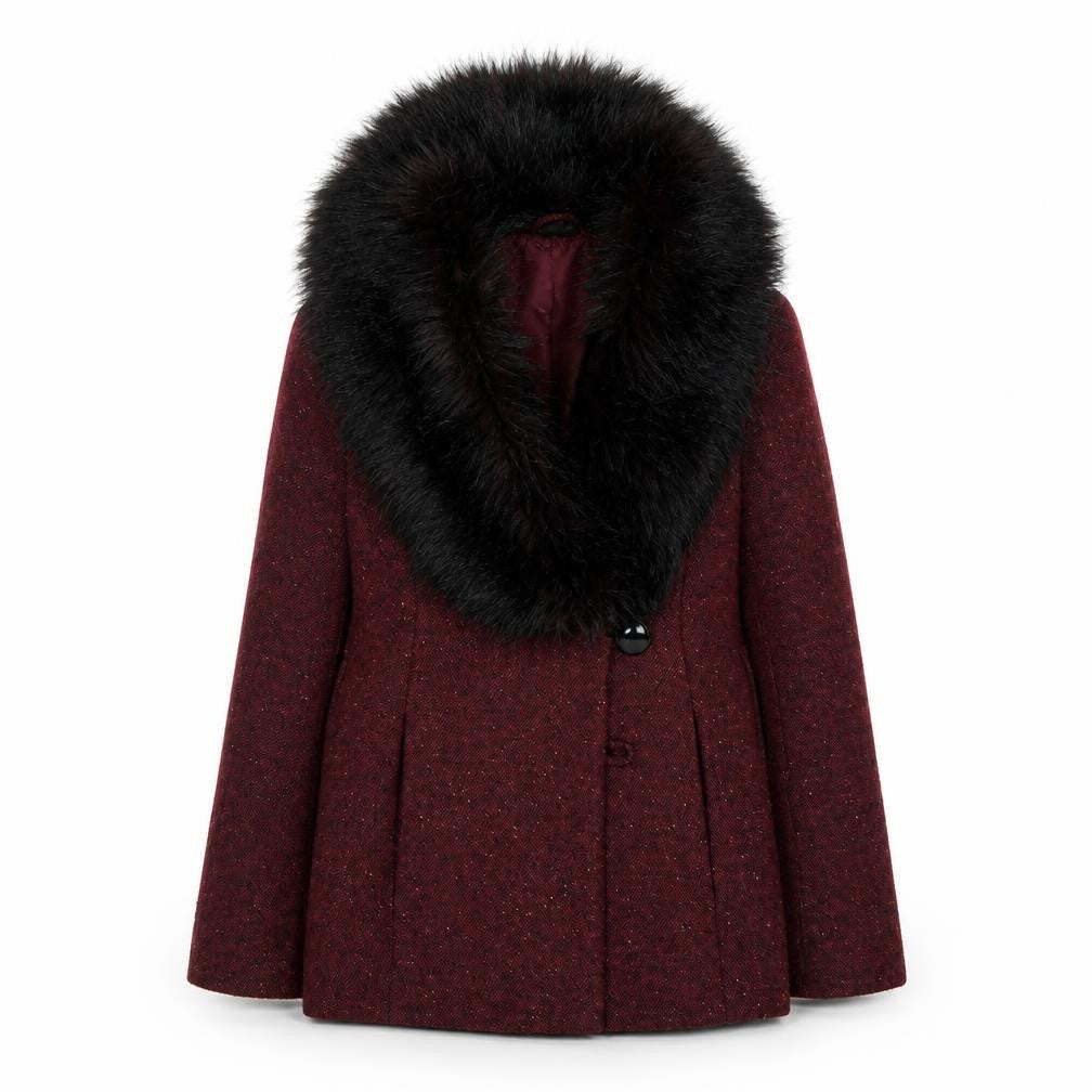 H&M Womens Red   Overcoat Coat Size 6