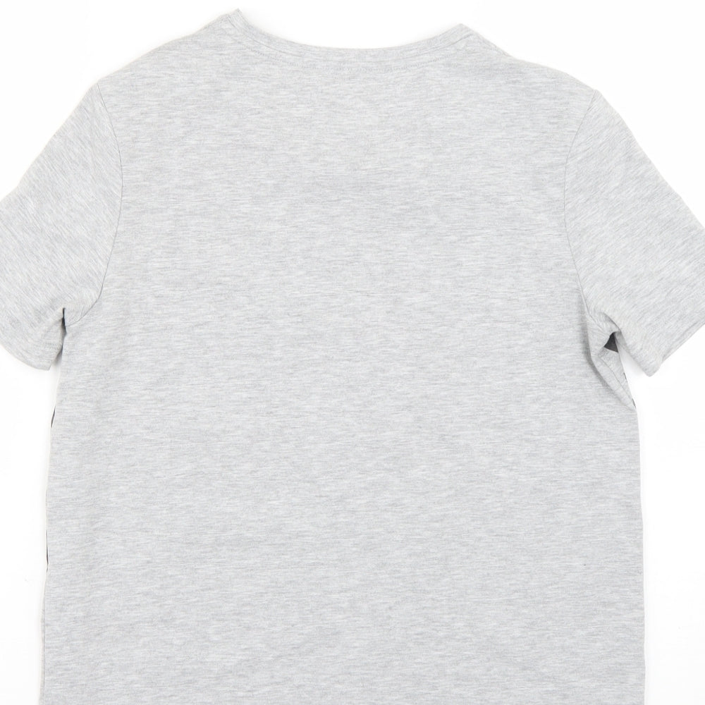 TU Womens Grey Animal Print  Basic T-Shirt Size 8