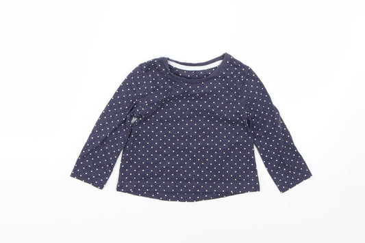 George Baby Blue Polka Dot  Basic T-Shirt Size 12-18 Months