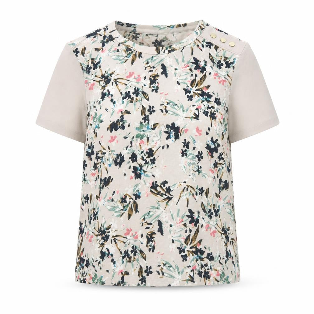 m&S Womens Grey Floral  Basic Blouse Size 8