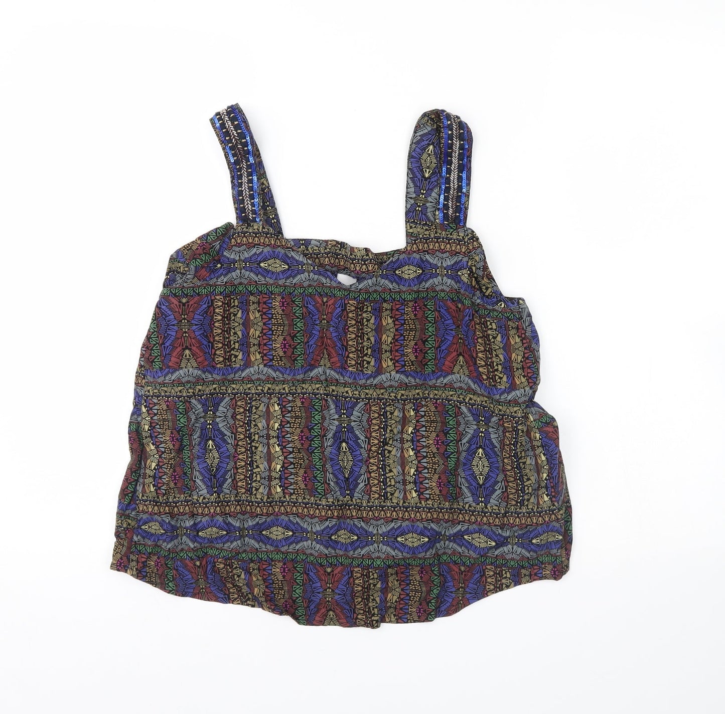 NEXT Womens Multicoloured Geometric  Basic Tank Size 8