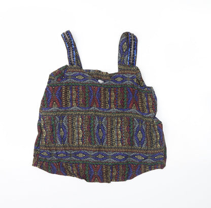 Next Womens Multicoloured Geometric  Basic Tank Size 8