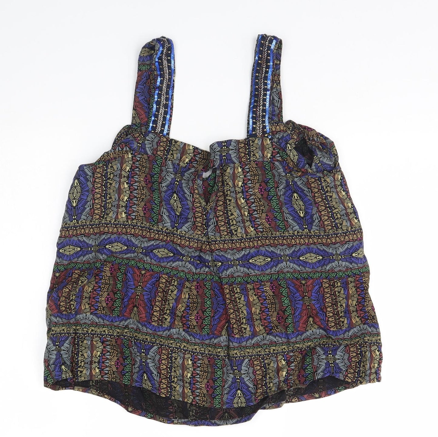 NEXT Womens Multicoloured Geometric  Basic Tank Size 8