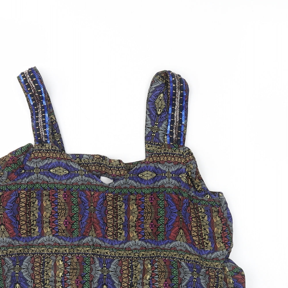 NEXT Womens Multicoloured Geometric  Basic Tank Size 8