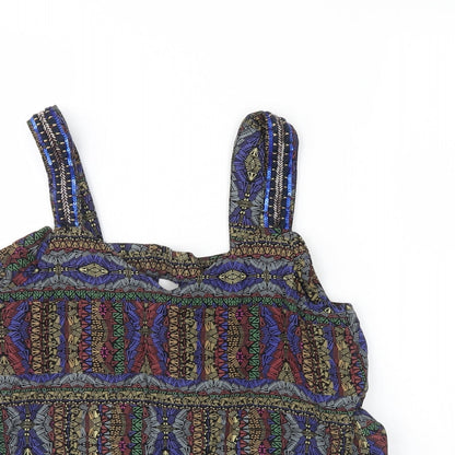 Next Womens Multicoloured Geometric  Basic Tank Size 8