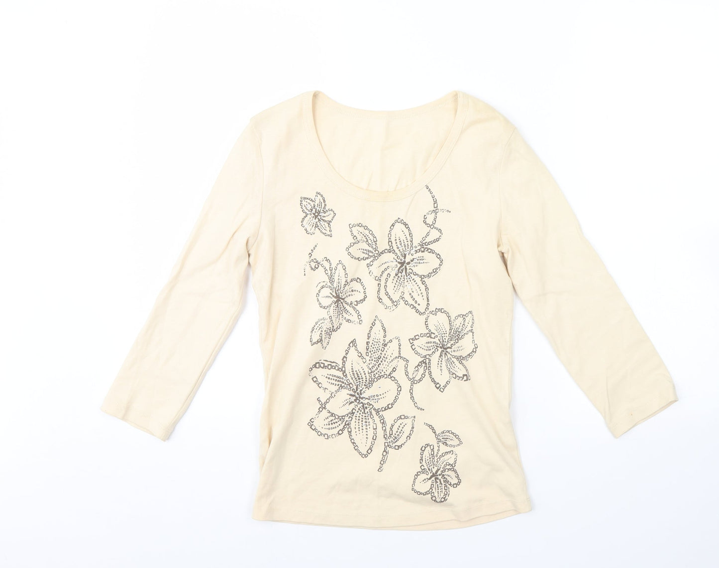 Preworn Womens Beige   Basic Blouse Size 10