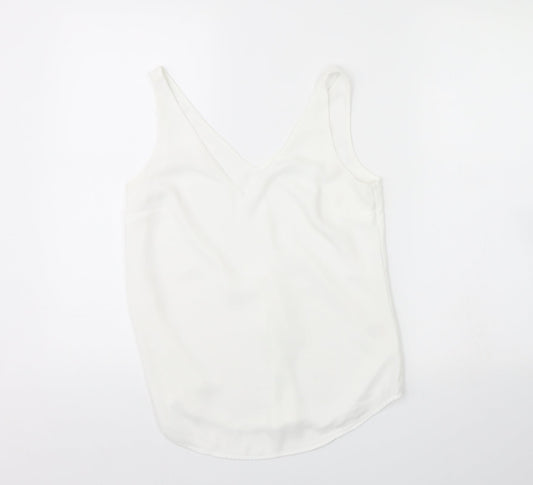 Oasis Womens White   Basic Tank Size 8