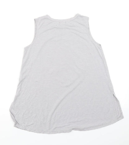 River Island Girls Grey Striped  Basic Tank Size 10-11 Years