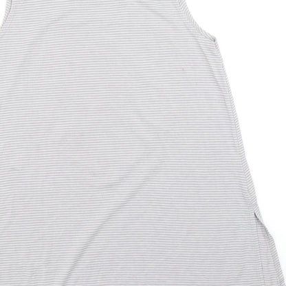 River Island Girls Grey Striped  Basic Tank Size 10-11 Years