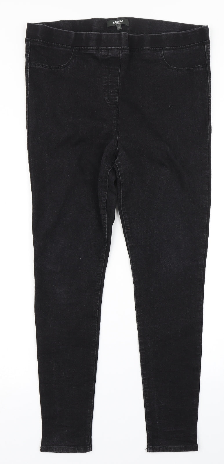 Studio Womens Black  Denim Jegging Jeans Size 16 L26 in