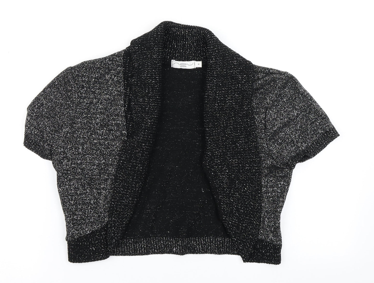 New Look Womens Black  Knit Cardigan Jumper Size 6