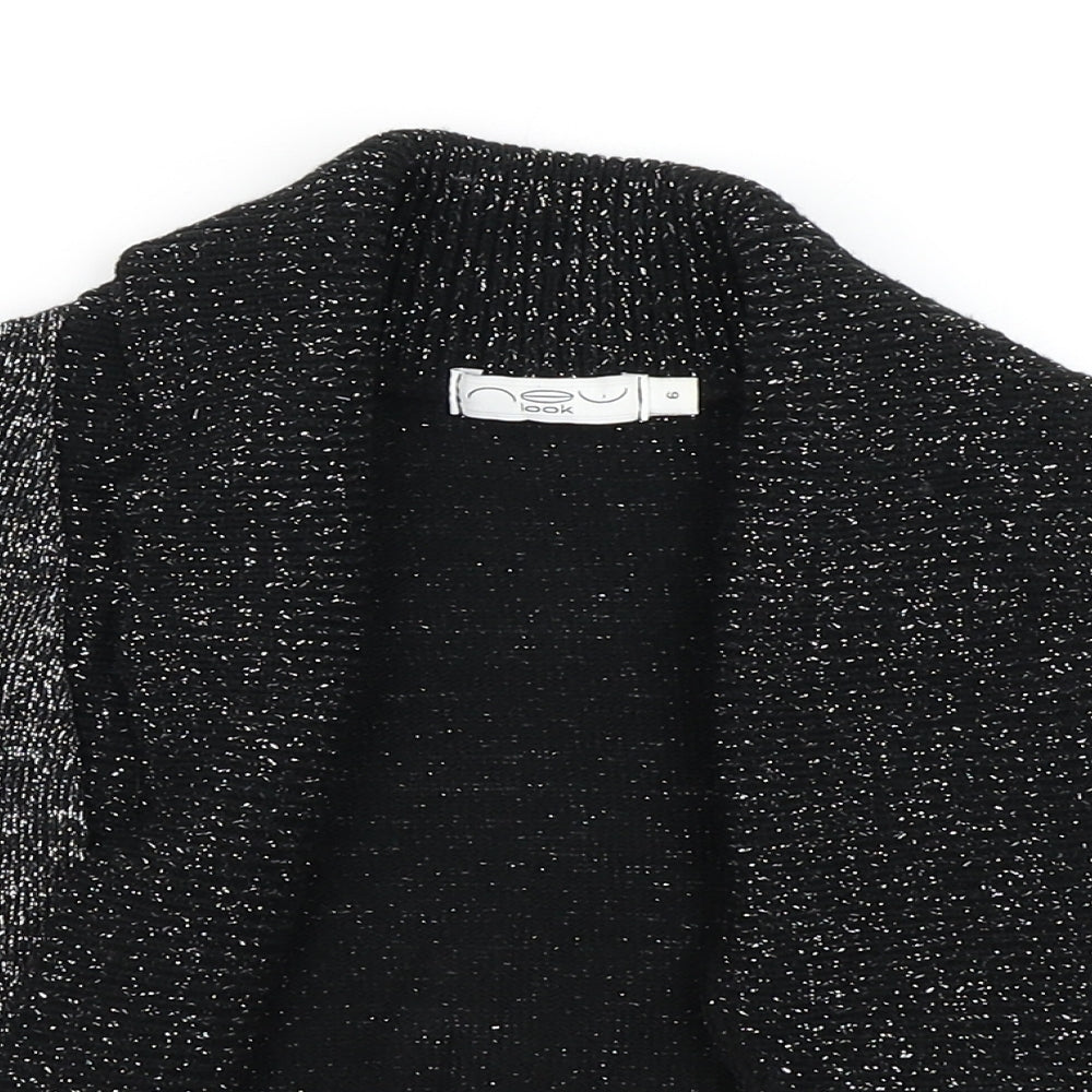 New Look Womens Black  Knit Cardigan Jumper Size 6