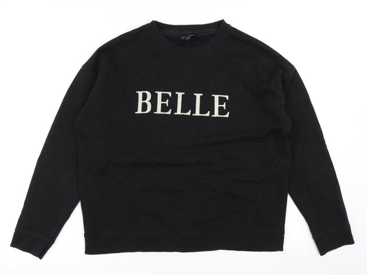 New Look Womens Black   Pullover Sweatshirt Size 10