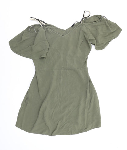 Preloved Asda George Womens Green   Fit & Flare  Size 12 - Front