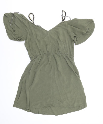 Preloved Asda George Womens Green   Fit & Flare  Size 12 - Back