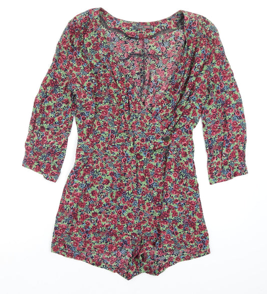 live label Womens Multicoloured Floral  Playsuit One-Piece Size 8