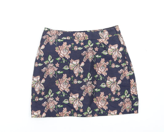 Fashion Union Womens Multicoloured Floral  Flare Skirt Size 10
